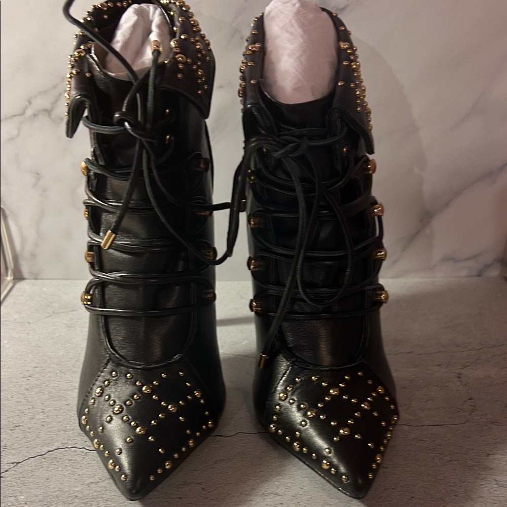 Black Studded Women's Boots